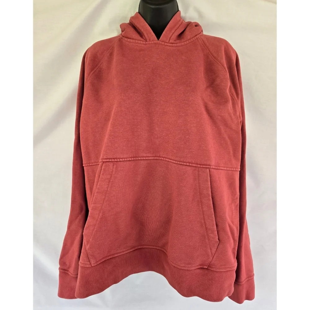 Banana Republic▪️Men's Organic French Terry Brick Red Hoodie